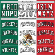 Load image into Gallery viewer, Custom Kelly Green White Red-Black Mexican Flag Round Neck Sublimation Basketball Suit Jersey

