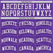 Laden Sie das Bild in den Galerie-Viewer, Custom Purple White Fragment Art Round Neck Sublimation Basketball Suit Jersey
