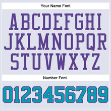 Загрузить изображение в средство просмотра галереи, Custom White Teal-Purple Round Neck Suit Basketball Jersey
