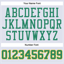 Charger l'image dans la galerie, Custom White Kelly Green-Gold Round Neck Suit Basketball Jersey
