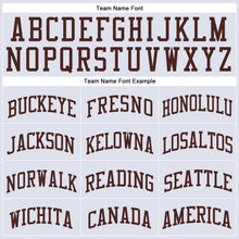 Load image into Gallery viewer, Custom White Brown Round Neck Suit Basketball Jersey
