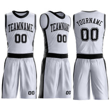 Загрузить изображение в средство просмотра галереи, Custom White Black Round Neck Suit Basketball Jersey
