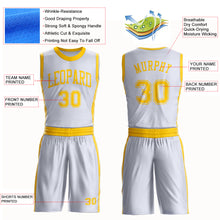 Charger l'image dans la galerie, Custom White Gold Round Neck Suit Basketball Jersey
