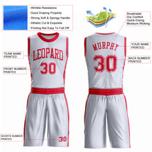 Laden Sie das Bild in den Galerie-Viewer, Custom White Red Round Neck Suit Basketball Jersey
