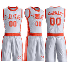 Загрузить изображение в средство просмотра галереи, Custom White Orange Round Neck Suit Basketball Jersey
