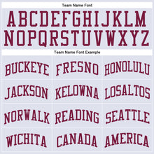 Charger l'image dans la galerie, Custom White Maroon Round Neck Suit Basketball Jersey
