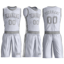 Charger l'image dans la galerie, Custom White Gray Round Neck Suit Basketball Jersey
