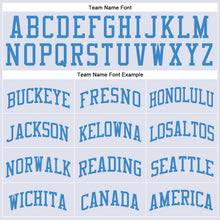 Load image into Gallery viewer, Custom White Blue Round Neck Suit Basketball Jersey

