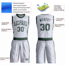 Laden Sie das Bild in den Galerie-Viewer, Custom White Green Round Neck Suit Basketball Jersey
