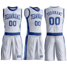 Загрузить изображение в средство просмотра галереи, Custom White Royal Round Neck Suit Basketball Jersey
