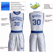 Загрузить изображение в средство просмотра галереи, Custom White Royal Round Neck Suit Basketball Jersey
