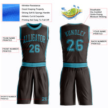 Загрузить изображение в средство просмотра галереи, Custom Brown Teal Round Neck Suit Basketball Jersey
