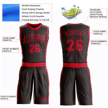 Laden Sie das Bild in den Galerie-Viewer, Custom Brown Red Round Neck Suit Basketball Jersey
