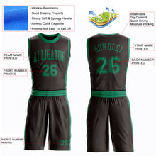 Load image into Gallery viewer, Custom Brown Kelly Green Round Neck Suit Basketball Jersey
