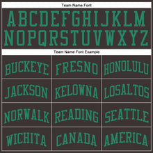 Load image into Gallery viewer, Custom Brown Kelly Green Round Neck Suit Basketball Jersey

