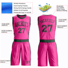 Загрузить изображение в средство просмотра галереи, Custom Pink Green Round Neck Suit Basketball Jersey

