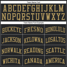 Laden Sie das Bild in den Galerie-Viewer, Custom Black Old Gold Round Neck Suit Basketball Jersey
