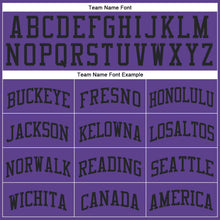 Load image into Gallery viewer, Custom Purple Black Round Neck Suit Basketball Jersey

