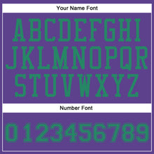 Laden Sie das Bild in den Galerie-Viewer, Custom Purple Kelly Green Round Neck Suit Basketball Jersey
