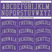 Load image into Gallery viewer, Custom Purple Gray Round Neck Suit Basketball Jersey
