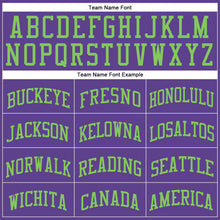 Laden Sie das Bild in den Galerie-Viewer, Custom Purple Neon Green Round Neck Suit Basketball Jersey
