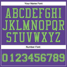 Laden Sie das Bild in den Galerie-Viewer, Custom Purple Neon Green Round Neck Suit Basketball Jersey
