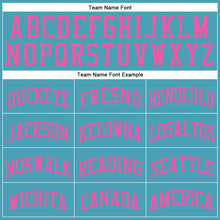 Laden Sie das Bild in den Galerie-Viewer, Custom Teal Pink Round Neck Suit Basketball Jersey
