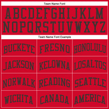 Load image into Gallery viewer, Custom Red Brown Round Neck Suit Basketball Jersey
