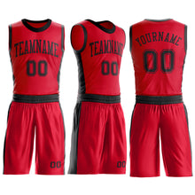Laden Sie das Bild in den Galerie-Viewer, Custom Red Black Round Neck Suit Basketball Jersey
