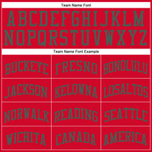 Load image into Gallery viewer, Custom Red Green Round Neck Suit Basketball Jersey
