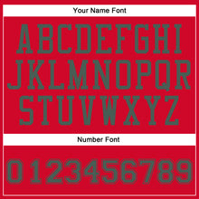 Load image into Gallery viewer, Custom Red Green Round Neck Suit Basketball Jersey
