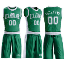 Загрузить изображение в средство просмотра галереи, Custom Kelly Green White Round Neck Suit Basketball Jersey
