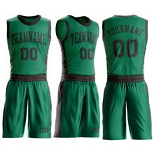 Загрузить изображение в средство просмотра галереи, Custom Kelly Green Brown Round Neck Suit Basketball Jersey
