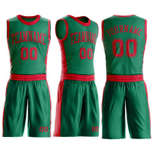 Загрузить изображение в средство просмотра галереи, Custom Kelly Green Red Round Neck Suit Basketball Jersey
