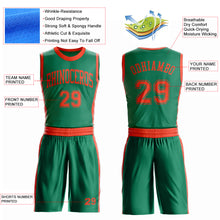 Загрузить изображение в средство просмотра галереи, Custom Kelly Green Orange Round Neck Suit Basketball Jersey
