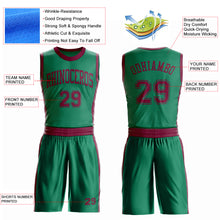 Загрузить изображение в средство просмотра галереи, Custom Kelly Green Maroon Round Neck Suit Basketball Jersey
