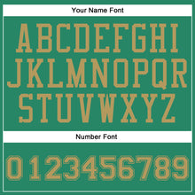 Загрузить изображение в средство просмотра галереи, Custom Kelly Green Old Gold Round Neck Suit Basketball Jersey
