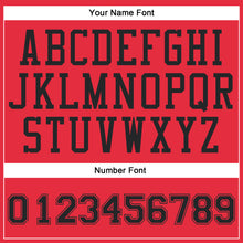 Load image into Gallery viewer, Custom Fire Red Black Round Neck Suit Basketball Jersey
