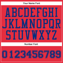 Load image into Gallery viewer, Custom Fire Red Royal Round Neck Suit Basketball Jersey
