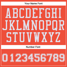 Load image into Gallery viewer, Custom Orange White Round Neck Suit Basketball Jersey
