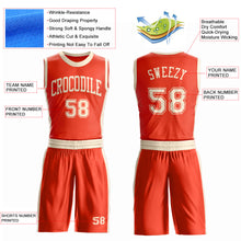 Load image into Gallery viewer, Custom Orange Cream Round Neck Suit Basketball Jersey
