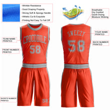 Load image into Gallery viewer, Custom Orange Gray Round Neck Suit Basketball Jersey
