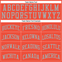 Load image into Gallery viewer, Custom Orange Gray Round Neck Suit Basketball Jersey
