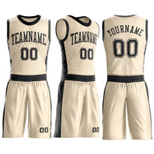 Загрузить изображение в средство просмотра галереи, Custom Cream Black Round Neck Suit Basketball Jersey
