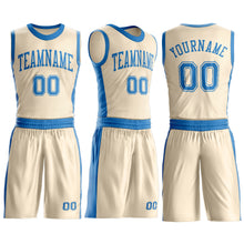Charger l'image dans la galerie, Custom Cream Blue Round Neck Suit Basketball Jersey
