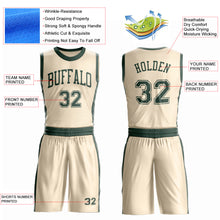 Charger l'image dans la galerie, Custom Cream Green Round Neck Suit Basketball Jersey
