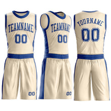 Charger l'image dans la galerie, Custom Cream Royal Round Neck Suit Basketball Jersey
