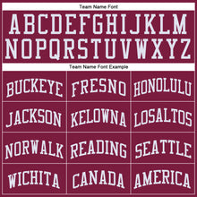 Load image into Gallery viewer, Custom Maroon White Round Neck Suit Basketball Jersey
