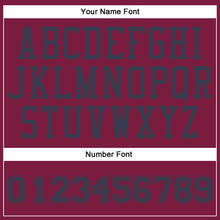 Load image into Gallery viewer, Custom Maroon Navy Round Neck Suit Basketball Jersey
