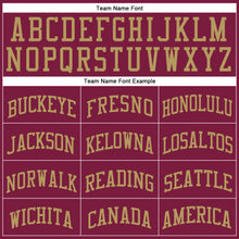 Load image into Gallery viewer, Custom Maroon Old Gold Round Neck Suit Basketball Jersey
